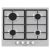 Hisense gm643xf piano cottura a gas da incasso 4 fuochi inox