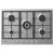 Candy chg74wx piano cottura a gas 5 fuochi inox