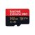 Sandisk extreme pro memory card micro sdxc 512gb a2 v30 uhs-i u3 classe10 con adattatore sd nero rosso