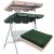 Costway Tetto di ricambio per dondolo in poliestere da giardino Tettuccio per dondolo Verde 168x115cm