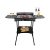 Ardes arbbq02 barbecue elettrico 2200w griglia in acciaio inox temperatura regolabile con piani d`appoggio e cavalletto nero