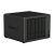 Synology diskstation ds1522+ nas chassis tower amd embedded 2.6ghz ram 8gb-5 bay hdd/ssd 2.5/3.5/m.2 4xrj-45 black
