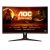 Aoc c27g2e/bk 27 led full hd monitor gaming curvo 165hz 350 cd/mq 3000:1 1 ms 2 x hdmi 1 x vga 1 x displayport nero/rosso