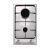 Candy cdg 32/1spx piano cottura a gas da incasso 2 fuochi acciaio