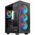 Noua utopia f501 gaming case argb mid-tower atx 3 ventole led rgb sincronizzabile 120mm + 1 ventola pwm black pannello frontale mesh e pannello laterale in vetro temperato nero
