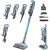 Hoover hf522yse 011 scopa elettrica senza filo senza sacchetto 3 in 1 con spazzola motorizzata per pavimenti e accessori grigio blu