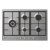 Candy chg7wl4wtx piano cottura a gas 5 fuochi piano in acciaio