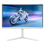 Philips evnia 27m2c5201l – monitor gaming curvo fhd da 27 pollici 180 hz 1 ms gtg freesync prem. (1920×1080 2x hdmi 2.0 1x dp 1.4) bianco