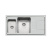 LAVELLO FOSTER 2297 052 SF 2VASCHE A SINISTRA#CONSEGNA IN 3 SETTIMANE#
