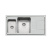 LAVELLO FOSTER 2297 051 SF 2 VASCHE A DESTRA#CONSEGNA IN 3 SETTIMANE#