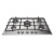 Piano cottura a gas hotpoint 75cm – griglie smaltate (pcn 752 t/ix/har)