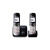 Panasonic kx-tg6852jtb duo cordless dect con identificatore di chiamata vivavoce nero/grigio