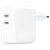 Apple power adapter carica batterie da rete dual port 2 x usb-c 35 w bianco