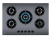 Electrolux egg75372m piano cottura a gas 75 cm 5 fuochi piano in vetro ceramica grigio