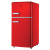 Dcg frigo doppia porta linea retro` 100lt e rosso mf100rcdp
