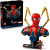Lego marvel busto di iron spider man modellino da esposizione con 2 braccia mobili testa girevole e minifigura