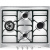 Smeg piano cottura incasso gas 4 zone 60cm inox sr264xgh2