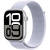 Apple watch series 10 gps 46mm cassa in alluminio argento cinturino sport loop nuvola azzurra