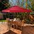 Costway Tessuto copertura superiore per gazebo Telo tetto ricambio per gazebo 3x3M Rosso Bordeaux