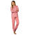 Pigiama donna a serafino in jersey di cotone caldo Linclalor 92206