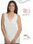 CANOTTIERA DONNA TAGLIE FORTI LANA-COTONE LEABLE 94 TG.8-10-12 BIANCO