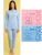 Pigiama donna a serafino in jersey di cotone Karelpiu KC4119