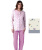 Pigiama donna aperto in jersey di cotone caldo Karelpiu KF9033