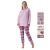 Pigiama donna a serafino in caldo pile coral Karelpiu KY7231