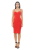 Abito SARAH CHOLE ALISIA con scollo a cuore art.014326 S Rosso SARAH CHOLE Poliestere Italia