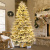 Costway Albero di natale artificiale con punte di rami PE PVC luci LED bianche calde, Albero di natale flocked 215cm