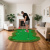 Costway Tappetino da golf per putting con 3 buchi e palline da golf, Tappetino professionale per allenamento golf Verde