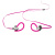 Auricolari impermeabili sportivi rosa In-ear, cavo piatto Earloop – nuovo