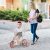 Costway Triciclo per bambini con maniglione altezza regolabile pedali rimovibili, Bici a 4 ruote Rosa