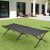 Costway Brandina pieghevole con struttura in metallo tessuto oxford portata 136kg, Letto portatile da campeggio Grigio scuro