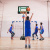 Costway Canestro per bambini regolabile in altezza con incavo per pallone, Canestro basket portatile con ruote Verde