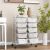 Costway Carrello a 10 cassetti multiuso con ruote, Organizzatore per carta da scrapbooking e utensili da ufficio Trasparente