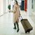 Costway Carrello pieghevole con borsa rimovibile, Carrello portatile della spesa con 2 ruote flessibili in ABS Verde