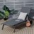 Costway Chaise longue regolabile per cortile con ruote, Sedia a sdraio reclinabile in 6 posizioni da esterno Grigio