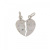 Ciondolo doppio con Cuore spezzato da spezzare Oro bianco 803321703257