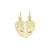 Ciondolo doppio con Cuore spezzato da spezzare Oro giallo 803321703330