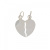 Ciondolo doppio con Cuore spezzato da spezzare Oro bianco 803321703332