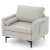 Costway Divano componibile modulare con porte USB gambe in metallo cuscini a rotolo, Divano angolare Grigio 97x78x80cm