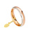 Fede Nuziale Unoaerre Comoda 4 mm Oro rosa bordi bianchi