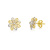 Orecchini Fiore Oro Bianco Giallo GL102420