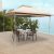 Costway Gazebo pop-up 358x358cm con cima ventilata borsa da trasporto con ruote, Tenda gazebo istantanea per patio Marrone