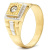 Anello Uomo Oro Giallo Bianco GL100185