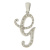 Ciondolo Lettera Iniziale G Oro Bianco GL100764