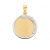 Ciondolo Medaglia Battesimo Oro Giallo Bianco GL101373