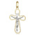 Ciondolo Croce Oro Giallo Bianco GL101397