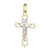 Ciondolo Croce Oro Giallo Bianco GL101398